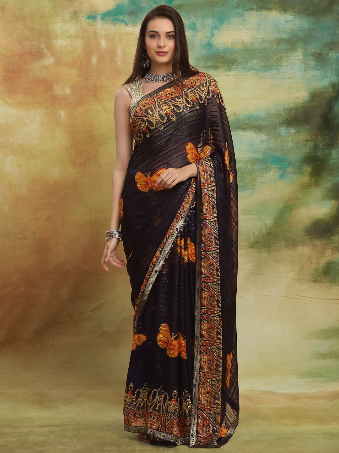 Neelpankhi Asthajari Saree