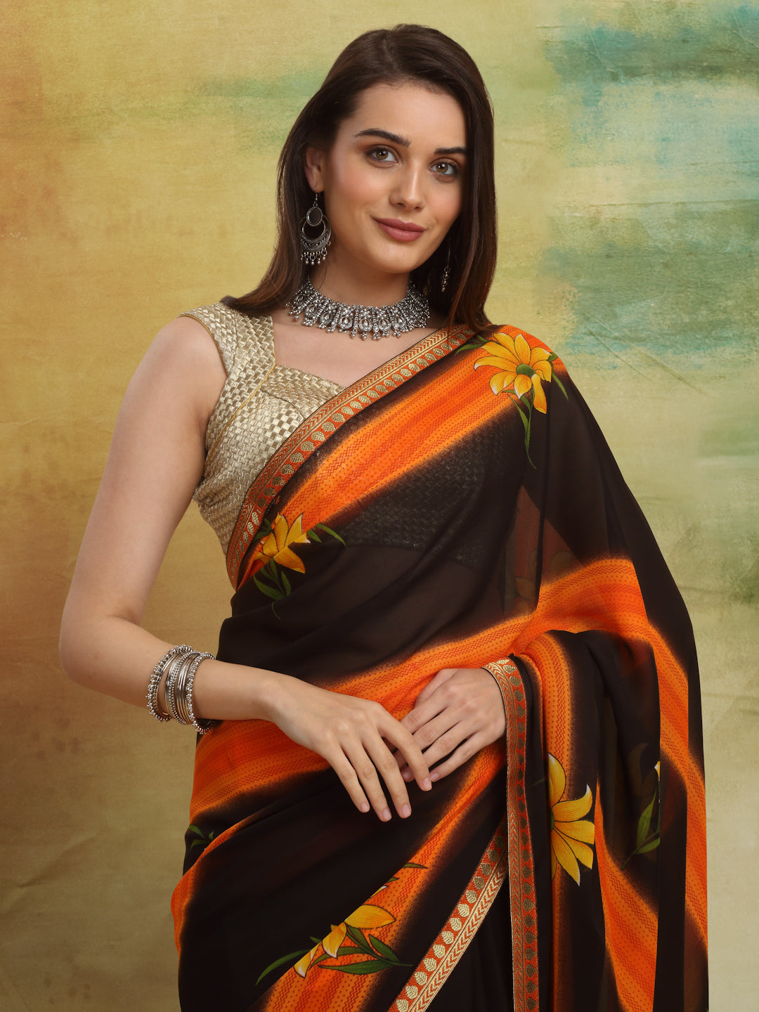 Dusky Flame Printed Reniyal