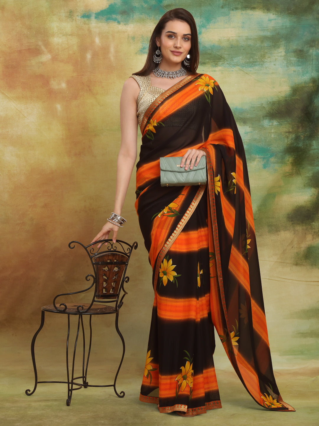 Dusky Flame Printed Reniyal
