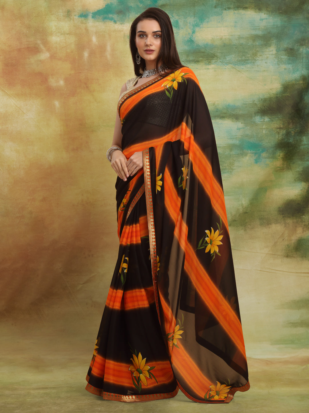 Dusky Flame Printed Reniyal